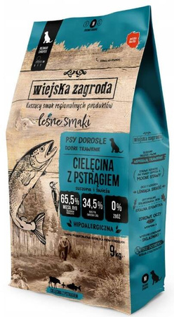 Wiejska Zagroda Karma leśne smaki ciel/pstrąg 9kgM