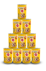 PEDIGREE Adult puszka 12x400g - mokra karma dla psów z kurczakiem i marchewką w galaretce