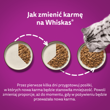 WHISKAS Adult saszetka 4x40x85g Drobiowe Frykasy - mokra karma pełnoporcjowa dla dorosłych kotów, w galaretce (kawałki z: kurczakiem, indykiem, drobiem, kaczką)