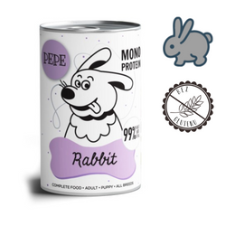 Paka Zwierzaka PEPE karma mokra Królik 400g dla psa
