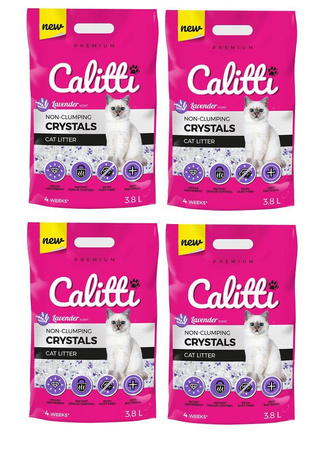 Calitti Crystals silikonowy żwirek lavenda 4x3,8l