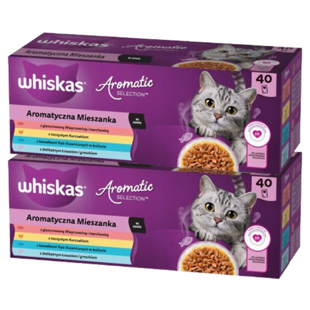 Whiskas Aromatyczna mieszanka w sosie 2x 40x 85g