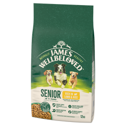 James Wellbeloved Senior 12 kg – sucha karma pełnoporcjowa dla starszych psów >7 lat, bogata w jagnięcinę i ryż