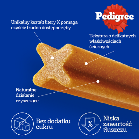 PEDIGREE DentaStix (małe rasy) przysmak dentystyczny dla psów 3 szt. - 45g