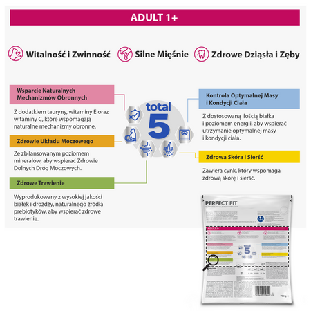 Perfect Fit Adult 1+ Łosoś 750g