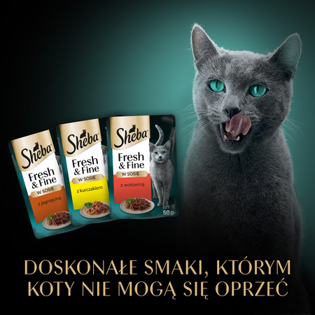 Sheba Fresh Fine wołowina kurczak jagagnięcina w sosie 6x 50g