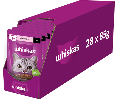 WHISKAS Adult saszetka łosoś 28x85 g