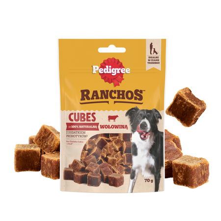 Pedigree Ranchos Cubes z wołowiną 70g