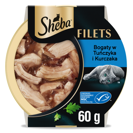 Sheba Filets z kurczakiem i tuńczykiem w sosie 60g