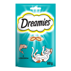 DREAMIES 60g – przysmak dla kota, o smaku wybornego łososia