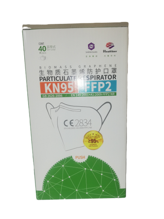 Półmaska z filtrem FFP2 z grafenem, Certyfikowana + 12 x PEDIGREE Przysmak dentystyczny średnie rasy Dentastix 77 g