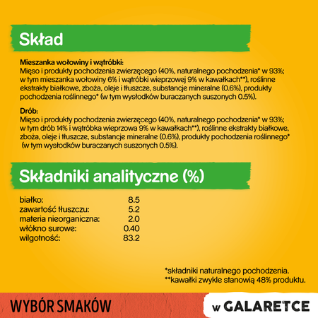Pedigree Mix smaków w galaretce 4x 100g