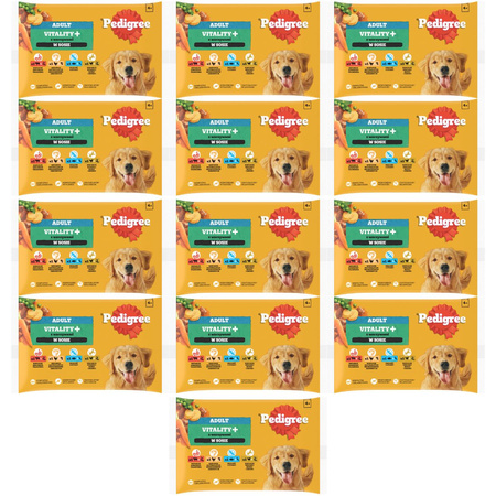 Pedigree Adult Vitality+ mix smaków z warzywami w sosie 13x 4x 85g