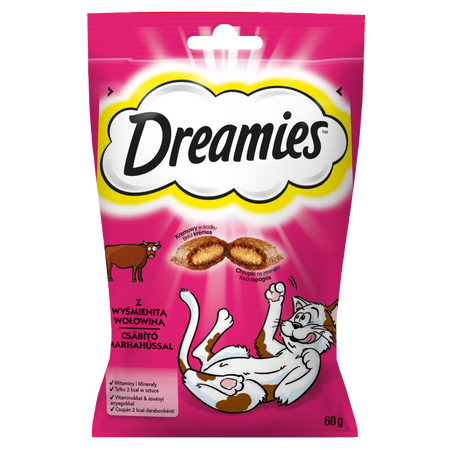 Dreamies z wołowiną przysmaki dla kota 3x 60g