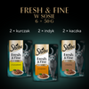 Sheba Fresh Fine kurczak indyk kaczka w sosie 6x50g