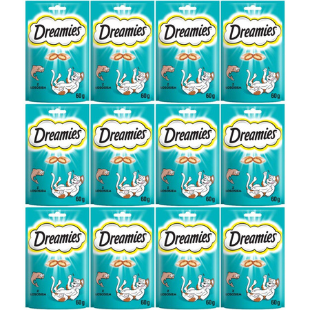 Dreamies z łososiem przysmaki dla kota 12x 60g