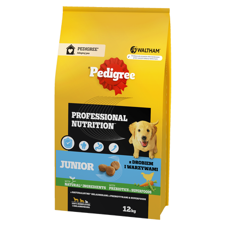 Pedigree Junior Professional Nutrition drób 12 kg