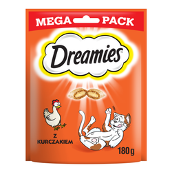 DREAMIES Mega Pack 180g - przysmak dla kota z pysznym kurczakiem