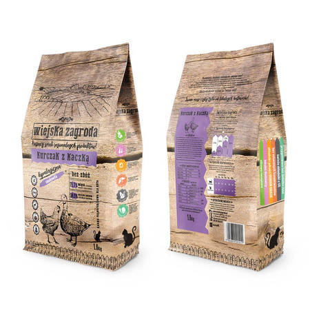 Wiejska Zagroda dla kota Kurczak z kaczką 1,6kg