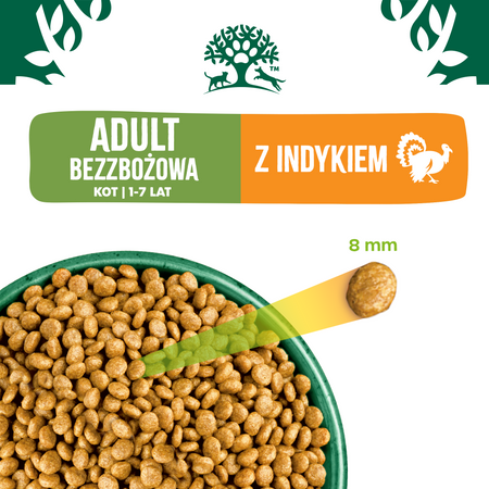 James Wellbeloved Adult 1,5 kg – bezzbożowa sucha karma pełnoporcjowa dla dorosłych kotów 1-7 lat, bogata w indyka